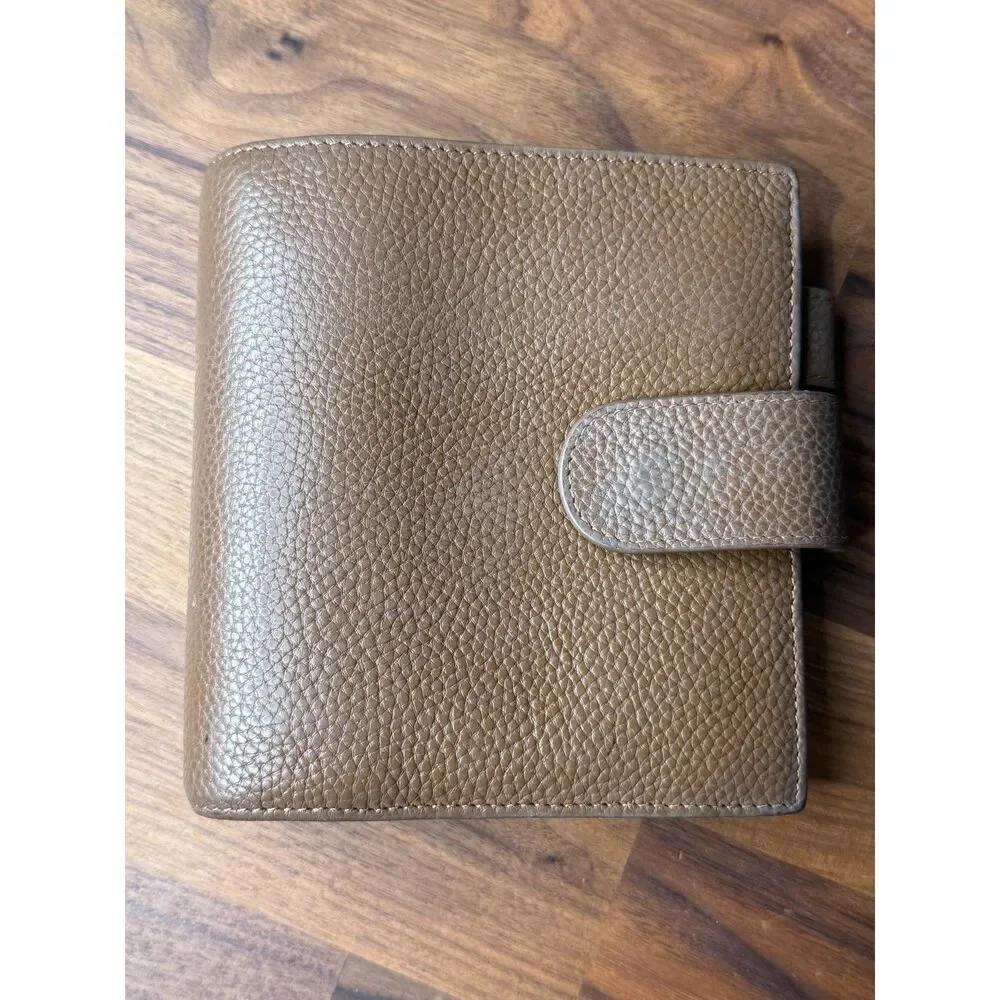 Moterm Leather Pocket Rings Planner Binder Organizer Cover Pebble Grain Brown